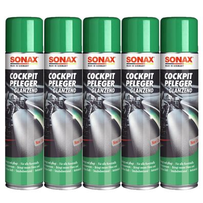 5x Sonax Cockpitreiniger Cockpitpflege glänzend 400ml New Car Neuwagenduft