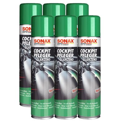 6x Sonax Cockpitreiniger Cockpitpflege glänzend 400ml New Car Neuwagenduft