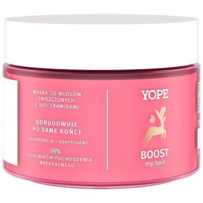 Yope Haarmaske mit Biokeramiden zur Reparatur strapazierter Haare, 250 ml