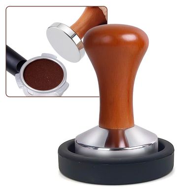 Kaffee Tamper Set 51mm, inkl Tampermatte, Design Kaffee Tamper