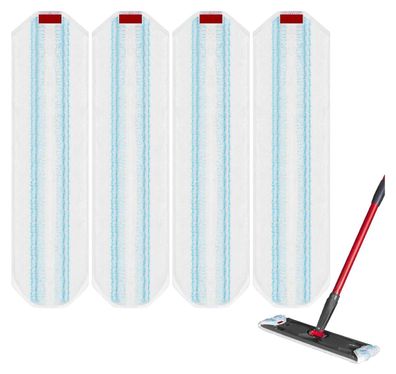 4 Stück Wischmopp Ersatzbezug für Vileda H2PrO Bodenwischer, Mikrofaser Wischpads Ers