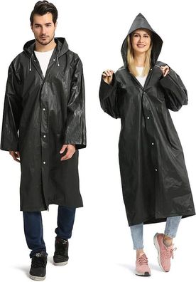 2 Stück Regenmantel Durchsichtiger Regenponcho für Damen Herren, Wiederverwendbar Was