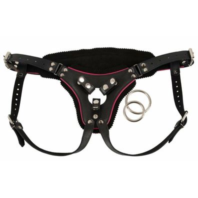 Leder String Strap-On S-L