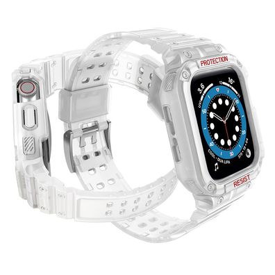 Schutzband Band mit Gehäuse für Apple Watch 7/6/5/4/3/2/Se 45/44/42Mm Weiß