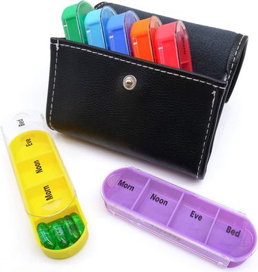 Pille Organizer fuer Reisen Woechentliche Pillenbox 7 Tage Pillenetui Taegliche Mediz