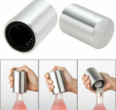 2 Edelstahl Kapselheber Bier Flaschenöffner Push Pull Edelstahl Kronko Öffner