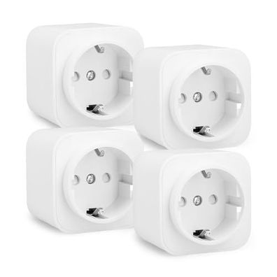 Amazon Basics Smarte WLAN-Steckdose, 4er-Set, Matter-kompatibel
