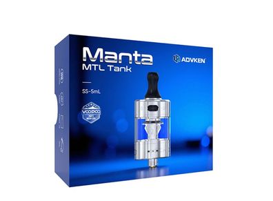 Advenken Manta MTL Tank Verdampfer; Silver