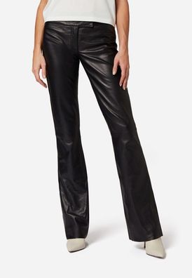 Ricano Low Cut 2 Damen Lederhose Schwarz | Echtleder | Low Waist | Slim Fit