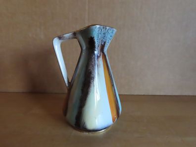 Vase Henkelvase vier Farben viereckig Goldrand 242-10 alt