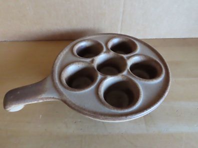 Schneckenschale Keramikpfännchen mit 6Löcher für ? braun