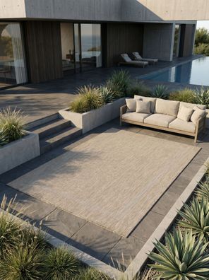 Outdoor-Teppich Flachgewebe Unicolor Terrasse Balkon - ALSTER Kadima Design