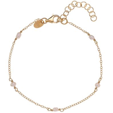 Alisia Schmuck Damenarmband Perla Vergoldet mit kleinen Perlen AL4420.01.000