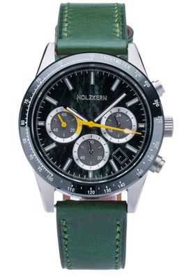 Holzkern Herrenarmbanduhr Titan Neverrest Katzenauge/Grün
