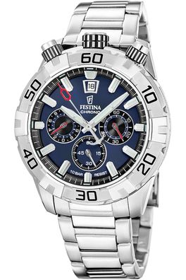 Festina Herrenuhr Bullhead Dunkelblau mit Stahlband F20743/1