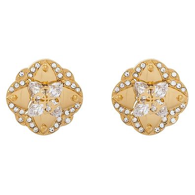 Guess Schmuck Damen-Ohrringe Ohrstecker Leaf Goldfarben JUBE05504JWYGT/U