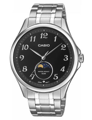 Casio Herrenuhr Edelstahl mit Mondphase MTP-M110D-1AVER