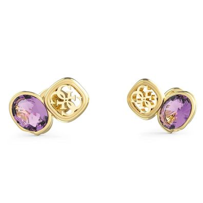 Guess Schmuck Damen-Ohrringe Ohrstecker Lila Goldfarben JUBE05572JWYGMCT/U