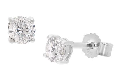 GLIZZ Schmuck Lab Grown Diamant-Ohrringe 0,50 ct Weißgold 333 Ohrstecker GL1073