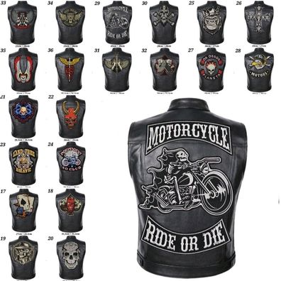 Biker Patch Aufnäher Bestickt Motorrad Weste Jacke Rocker Kutte zum Aufbügeln