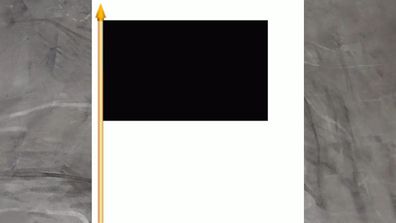 Fahne Flagge Schwarz einfarbig Stockfahne - 30 x 45 cm