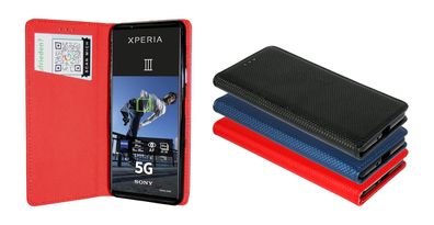 cofi1453® Elegante Buch-Tasche Hülle Smart Magnet kompatibel mit Sony
