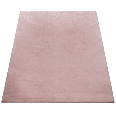 Hochflorteppich Polyester Uni Fell-Optik Wohnzimmer - Kadima Design