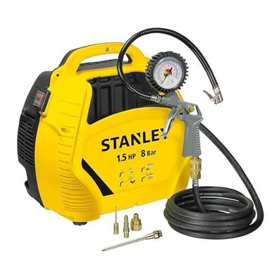 Stanley 8 Bar ?lfreier Auto-Kompressor mit Pneumatik-Werkzeugen