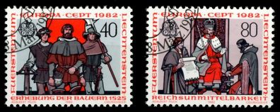 Liechtenstein 1982 Nr 791-792 gestempelt SB4A3D6
