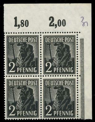 Kontrollrat Arbeiter Nr 943c P OR ndgz postfrisch VIERE X8205AE