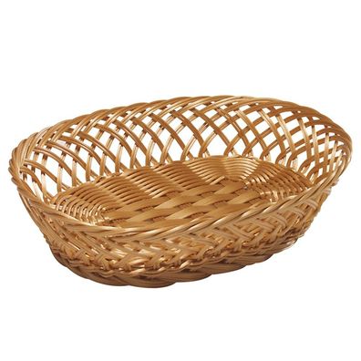 Kesper Brotkörbchen Kunststoffgeflecht braun 31 x 23,5 x 16 cm