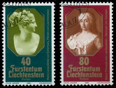 Liechtenstein 1980 Nr 741-742 gestempelt X59A06A