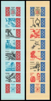 MONACO Markenheftchen Nr MH10 + MH11 postfrisch S1C37B6