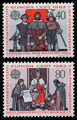 Liechtenstein 1982 Nr 791-792 postfrisch S1E4E2E