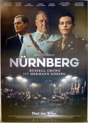 Nürnberg - Original Kinoplakat A0 - Russell Crowe, Rami Malek - Filmposter