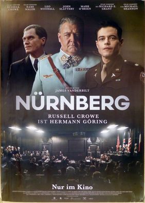 Nürnberg - Original Kinoplakat A1 - Russell Crowe, Rami Malek - Filmposter