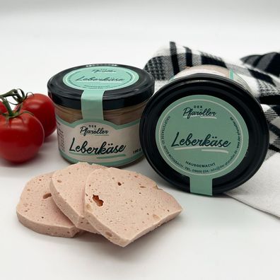bayrischer Leberkäse im Glas, Fleischkäse, Brotzeit (2 Gläser á 190 gr.)