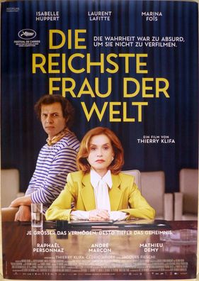 Die reichste Frau der Welt - Original Kinoplakat A0 - Isabelle Huppert - Filmposter