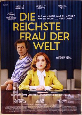 Die reichste Frau der Welt - Original Kinoplakat A1 - Isabelle Huppert - Filmposter