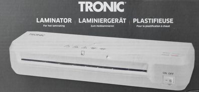 TRONIC Laminiergerät Heißlaminieren Laminieren A4 weiß 265Watt inkl 5 Folien