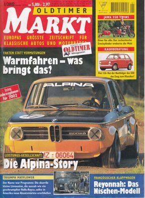 Oldtimer Markt 1/ 2002, Alpina, Jawa , Fiat 126, Triumph, Mercedes, NSU