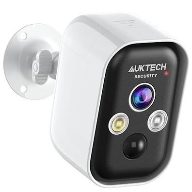 Auktech 2K WLAN ?berwachungskamera mit Nachtsicht & Alarm