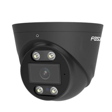 Foscam T8EP 8MP PoE Au?enkamera mit Dome-Geh?use, Scheinwerfer und Sirene, Schwarz