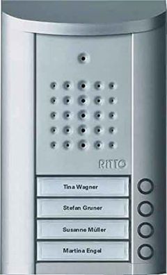 Schneider Electric Ritto Térstation Entravox Audio 4-Familienhaus Silber