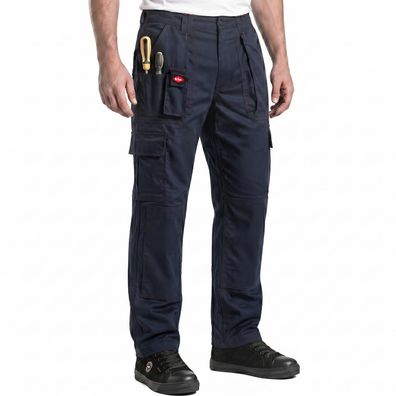 Lee Cooper LCPNT206 Arbeitshose Cargo Herren Schwarz 30W 33L Kniepolster