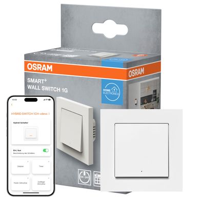 OSRAM SMART+ WiFi Matter Wandschalter 1CH 10AX IP20