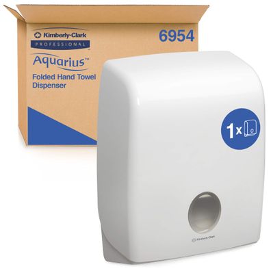 Aquarius Handtuchspender 6954 C-Falz Weiß beréhrungsfrei Wandmontage