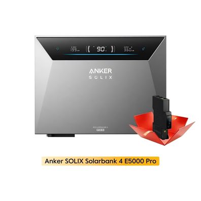 Anker SOLIX Solarbank 4 E5000 Pro 5kWh All-in-One Stromspeicher Plug&Play 4 MPPT LFP