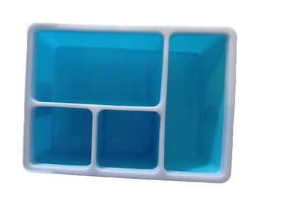 Sortierkasten Ablage Fächer Kasten BLAU für Stifte Lineal Karteikarten Notizblätte