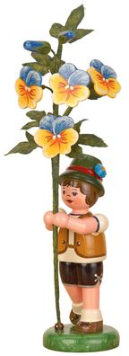 Blumenkind Junge mit Hornveilchen
